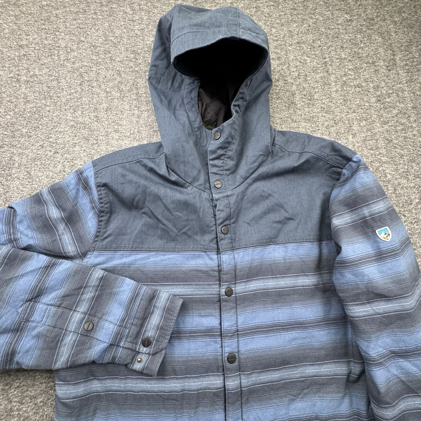 Kuhl Joyryder Hoody Hoodie Blue Ridge Style 7478 Men's Sz M Gorpcore Hiking Snap